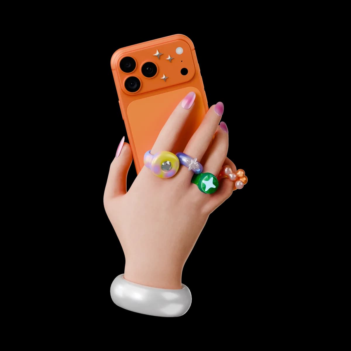 Phone showing Hyperaide messaging