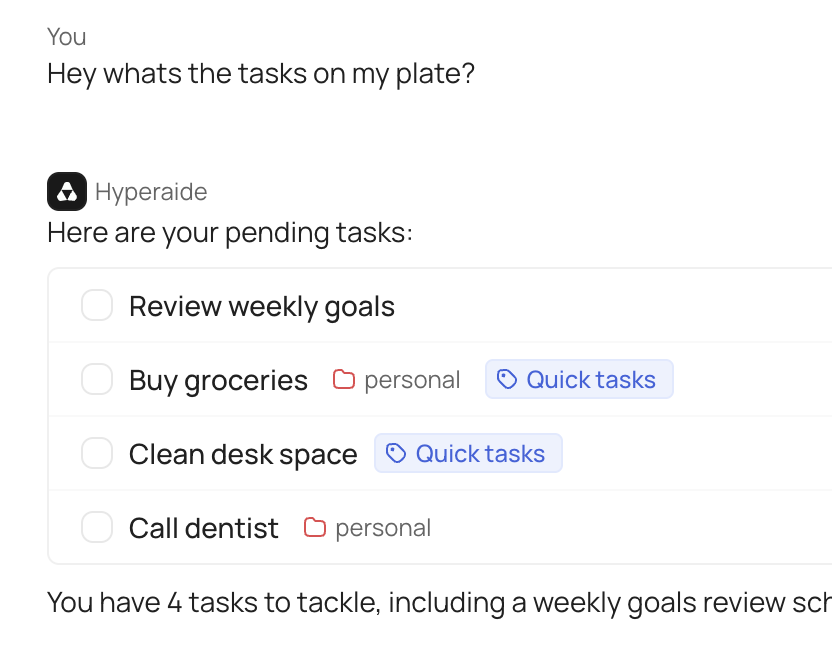 Tasks